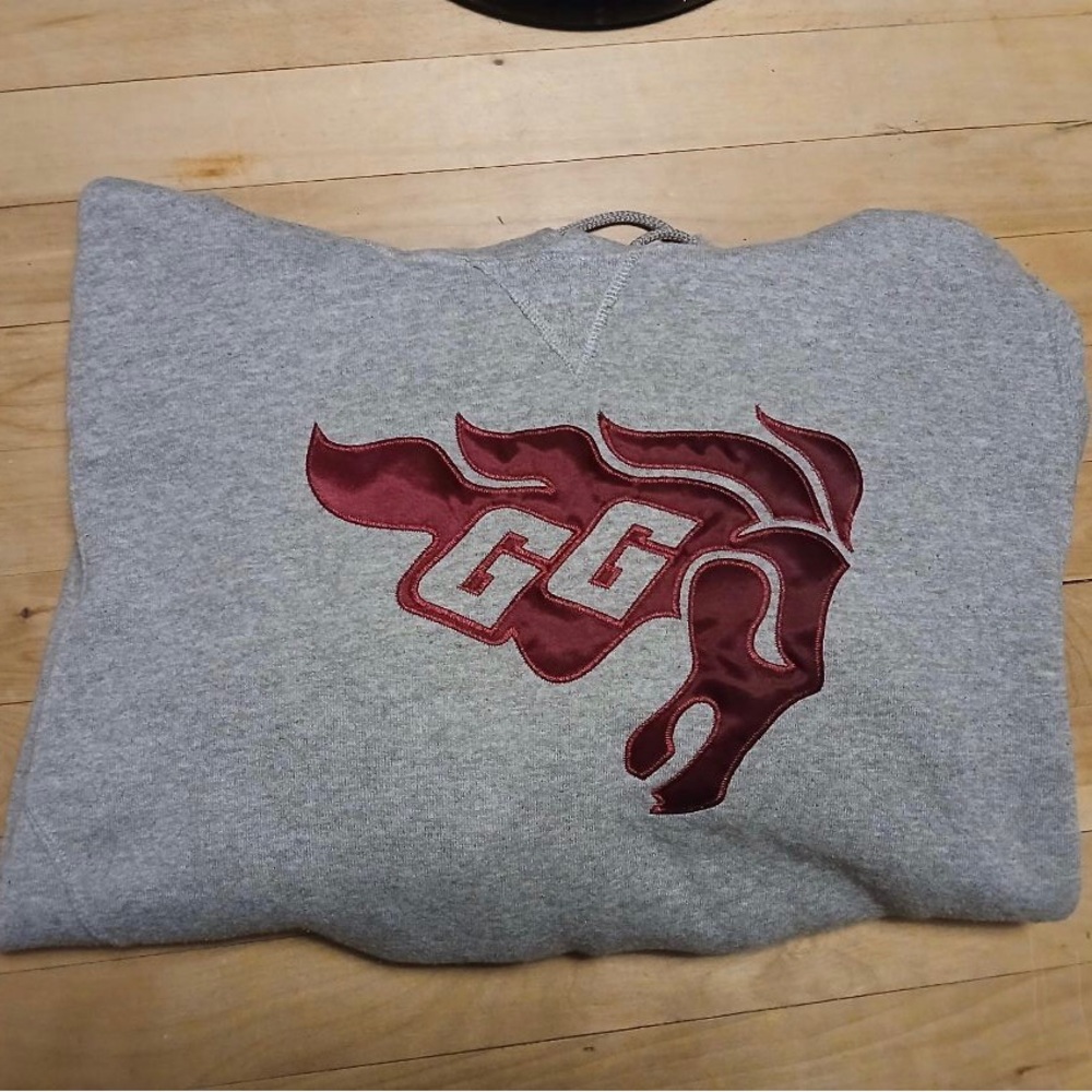 Russel Athletic uOttawa gee-gee’s grey cotton-poly blend hoodie men’s medium
